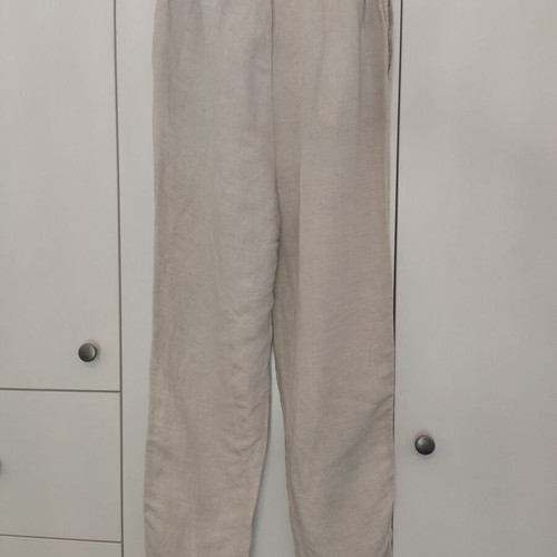 H&M linen blend trousers beige Small like new
