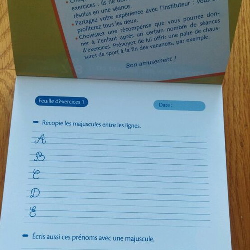 French exercise workbook CE1 class like new, detachable pages