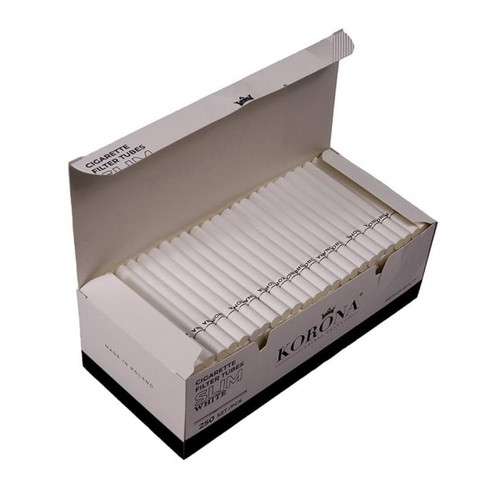 Korona Slim cigarette tubes with white filter 250 pcs new