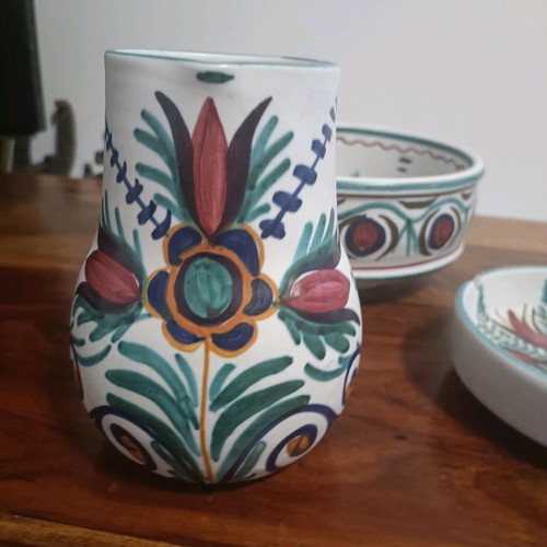 Handmade Greek ceramics like new, set of 3 pieces