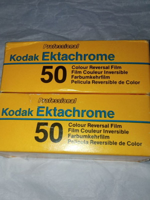 Professional Kodak Ektachrome 50 film new, set of 2