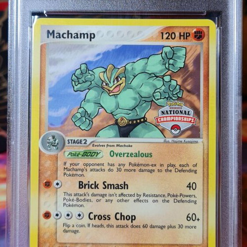 Machamp EX Hidden Legends 2004 Pokemon Card with National Championships Stamp new