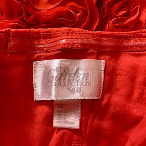 Strapless mini dress Garden Collection by H&M like new, red, size S/XS