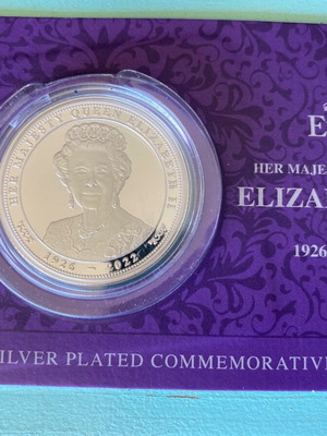 Αναμνηστικό μετάλλιο Queen Elizabeth II 2022 με επικάλυψη ασημιού