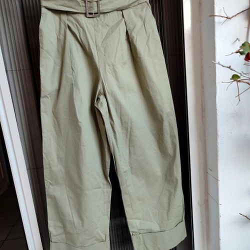 Anel Sage Olive Green Pants with Belt Size S New