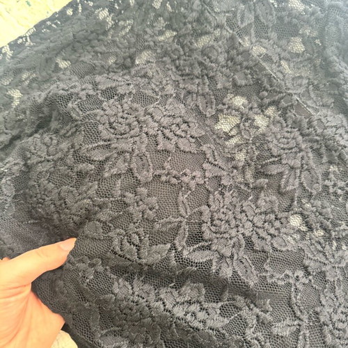 Black lace crop top and long skirt set like new