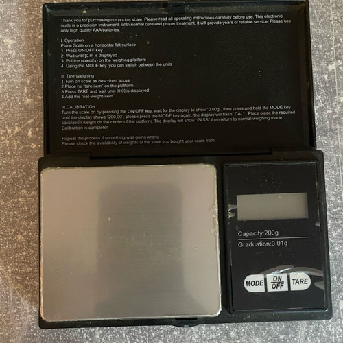 Pocket scale used