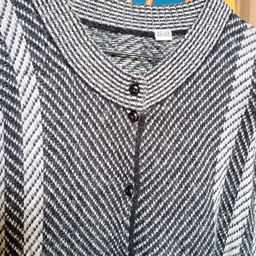 Vintage wool cardigan used, gray, size L