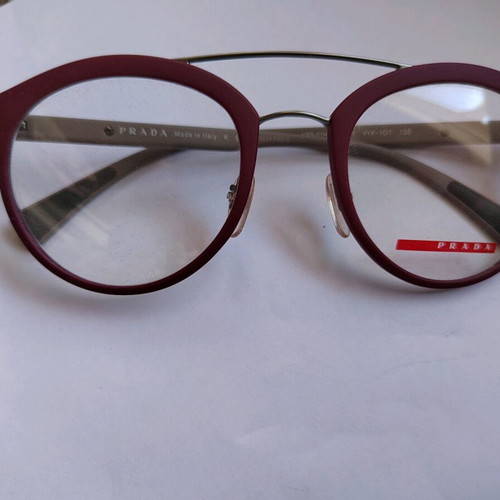Prada unisex eyeglass frame like new, red
