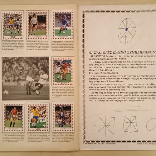 Football 83 Panini sticker album used with 431 stickers