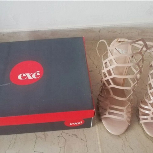 Exe beige platform sandals size 38