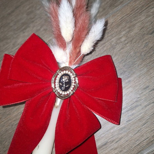 Easter candle handmade with hair accessory new