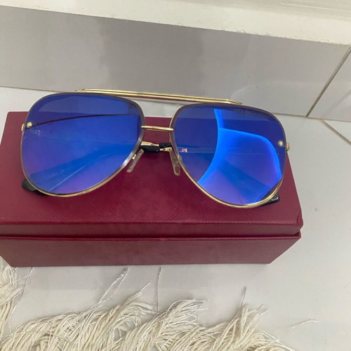 Dita men's sunglasses used, blue and gold