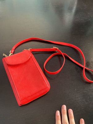 Shoulder bag red wallet used
