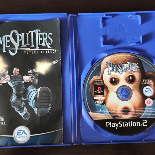 TimeSplitters Future Perfect PS2 game used with manual