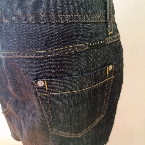Sisley mini jeans skirt like new, size Large, blue