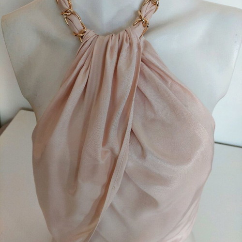 H&M Halterneck Cropped Top beige, size XS, like new