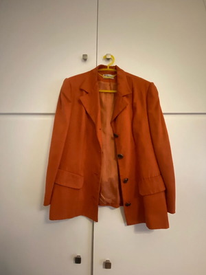Vintage castor blazer used, orange with worn buttons