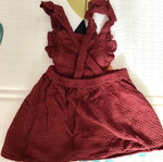 Burgundy Zara pinafore dress like new, 92 cm