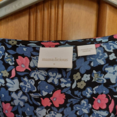 Mamalicious maternity blouse, small, multicolored