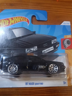 Hot Wheels '87 Audi Quattro Black HW Turbo Short Card new sealed
