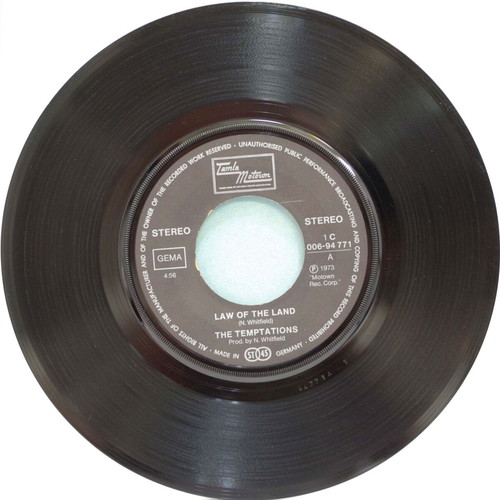 The Temptations Law of the Land & Run Charlie Run 7'' vinyl used, R&B Soul