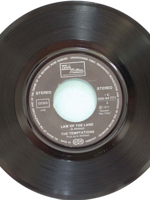 The Temptations Law of the Land & Run Charlie Run 7'' vinyl used, R&B Soul