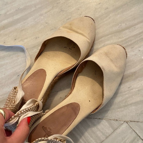 Castaner espadrilles used, white and beige, size 40.5