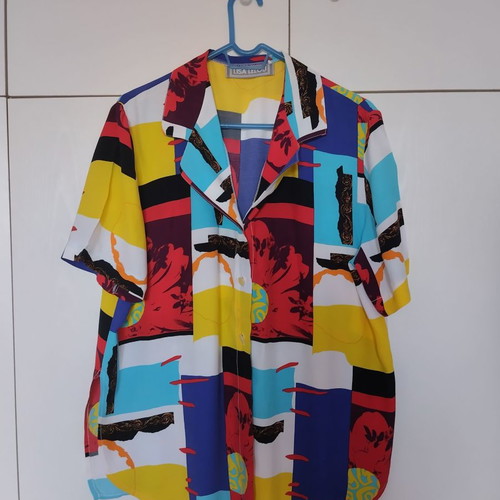 Lisa Lelou women's shirt with colorful patterns like new, L XL