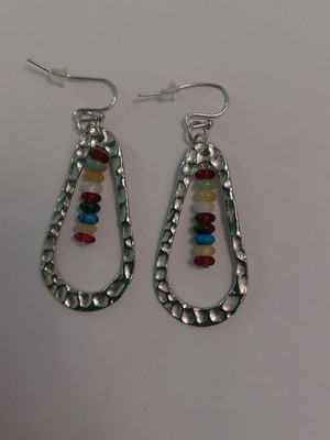 Earrings new with colorful beads
