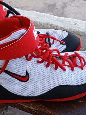 Nike Inflict 3 wrestling shoes new, white-red, size 45