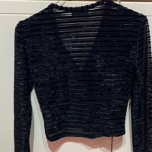 On Line long sleeve see through top like new, black