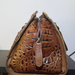 Hunter crocodile pattern handbag, brown