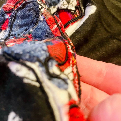 Elvis & Jesus dress Small like new with patchwork details