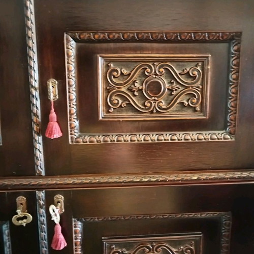 Solid mahogany furniture used with 60-year-old carving