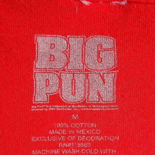 R.I.P. BIG PUN vintage red T-shirt used, American Medium size