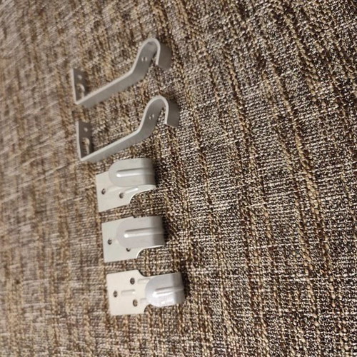 Metal Curtain Rod Brackets Set of 5, New Silver Color