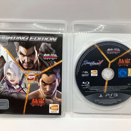 Fighting Edition PS3 games used, Tekken Tag Tournament 2, Soul Calibur V, Tekken 6