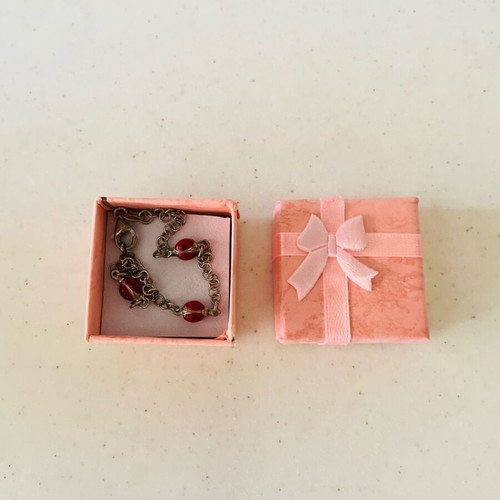 925 silver bracelet with ladybugs