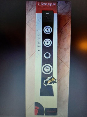 I-steeple 60 W tower speaker used with Bluetooth, USB, SD