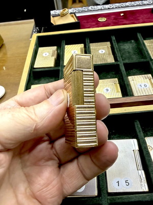 DuPont N4 gold lighter used, vintage