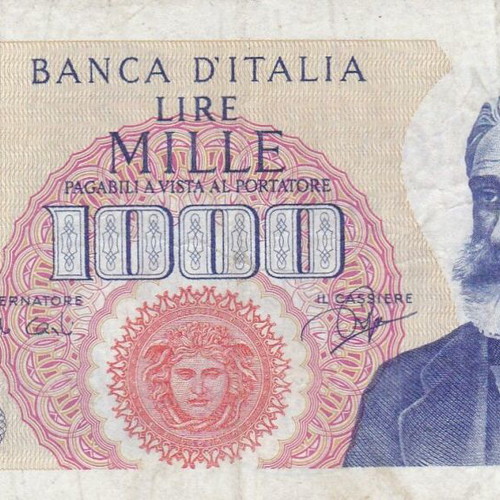 Italian banknote used