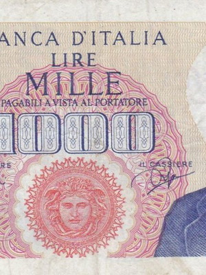 Italian banknote used