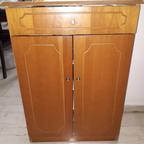 Classic wooden shoe cabinet used, entryway furniture