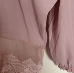 Rose blouse with lace sleeves, size S-M