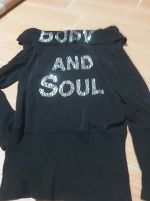 Love Sex Money Vintage Luxury Black Top with Rhinestones Body and Soul