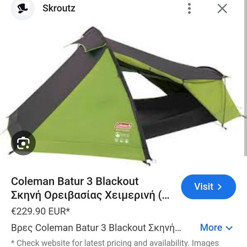 Coleman Batur 3 hiking tent new