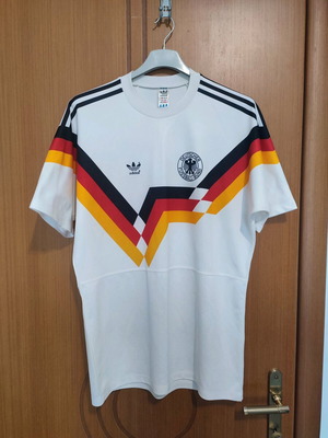 Φανέλα Δυτικής Γερμανίας Adidas 1988-1991 σαν καινούργιο, μαύρο και άσπρο, μέγεθος L