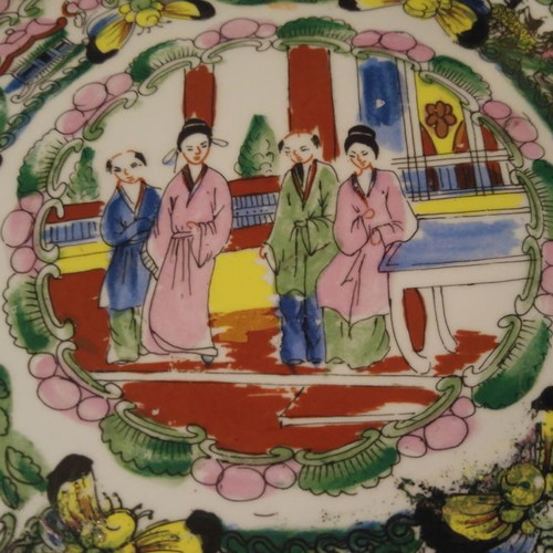 Collectible decorative plate Rose Mandarin design used
