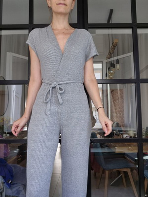 Summer Elastic Jumpsuit used, grey, size S